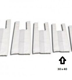 DS-4700 - Sacola Plástica Branca Virgem 30 x 40 - Pcte c/ 5 Kg.