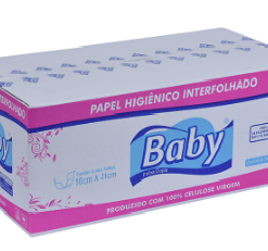 DS-1583 - PAPEL HIG. INTERFOLHADO CAI-CAI - 10 CM x 21 CM FOLHA DUPLA - 8.000 FLS - BABY